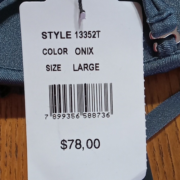 Despi Bikini Top LARGE ONYX ONIX Beach NEW Resort Vacation Pool Summer Pool - Picture 4 of 6